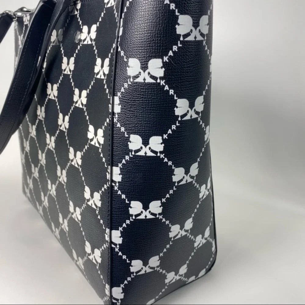 KARL LAGERFELD Handbag Adele Tote Bag Signature Print Black